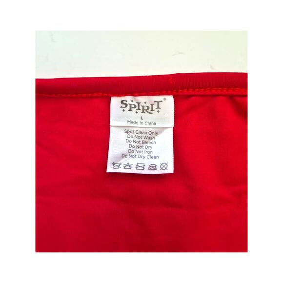 Spirit Red Sequin Romper Womens Sz L Long Sleeve Costume Holiday Halloween NWOT - Picture 5 of 10